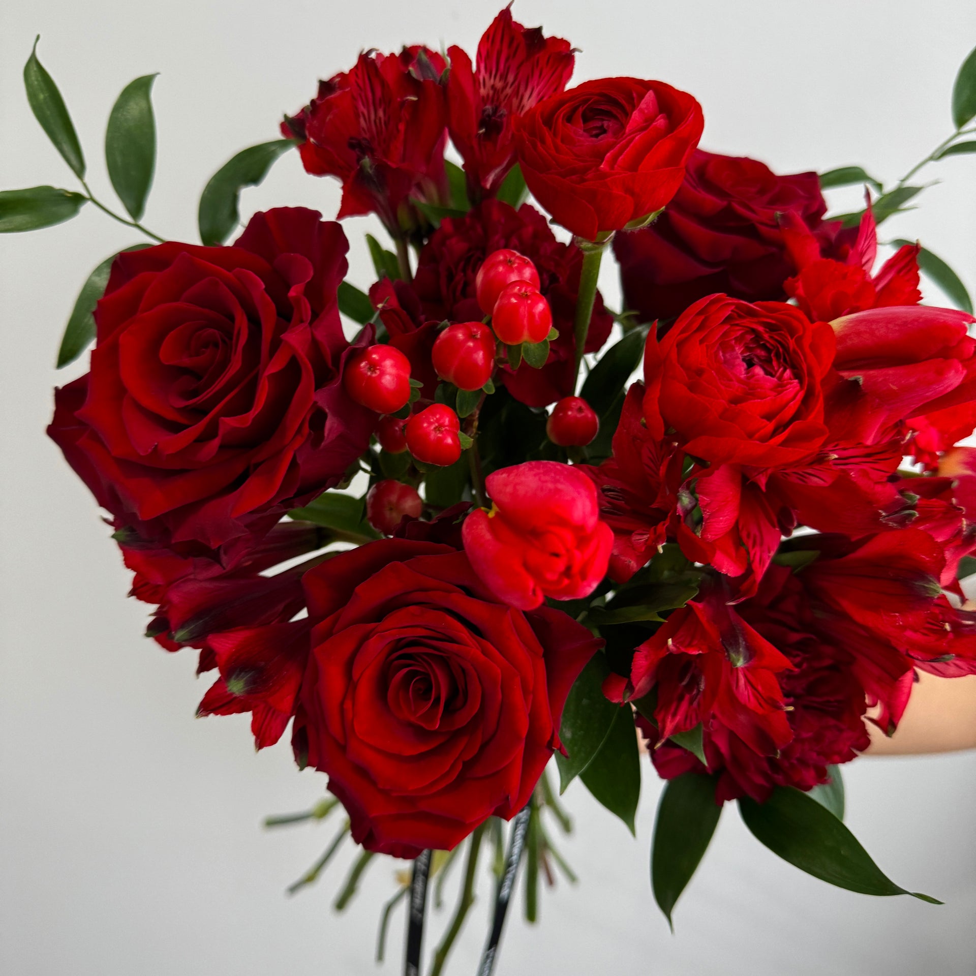 Bouquet rouge monochromatique